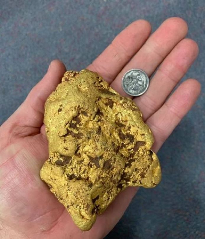 Schatzoeker vindt goudklomp van bijna kilo met metaaldetector | | AD.nl