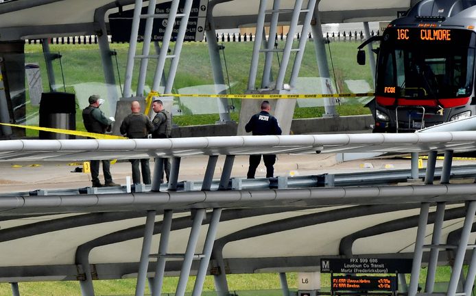 Several shots were heard at the bus station, which is located just outside the Defense Ministry building and is used daily by thousands of employees. 