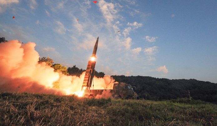 Een Zuid-Koreaanse Hyunmoo II-raket.
