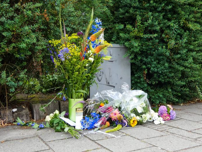 Bij de plek van het ongeval aan de Deurningerstraat zijn bloemen gelegd.
