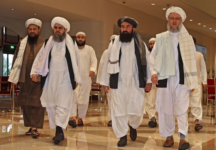 Afgevaardigden van de taliban in Doha. Archiefbeeld.