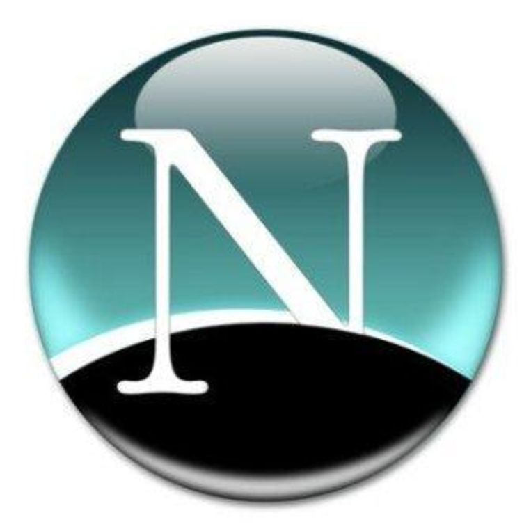 Het logo van Netscape. Beeld rv