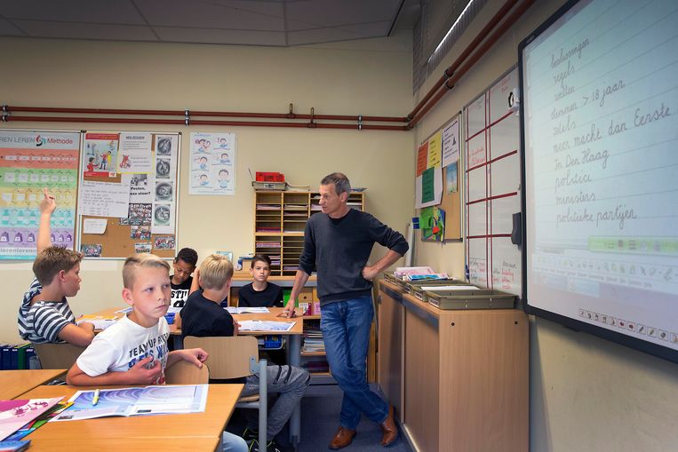 Er staan steeds meer Vlaamse leerkrachten voor Nederlandse klassen. Beeld Hollandse Hoogte / Werry Crone