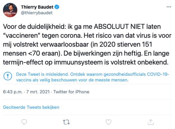 Twitter Noemt Tweet Van Baudet Misleidend Dit Zijn De Gevolgen Foto Ad Nl