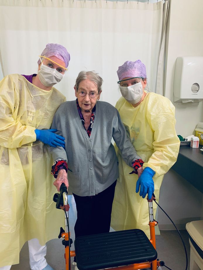 De 101-jarige patiënte is zo opgeknapt dat ze het ziekenhuis weer kan verlaten.