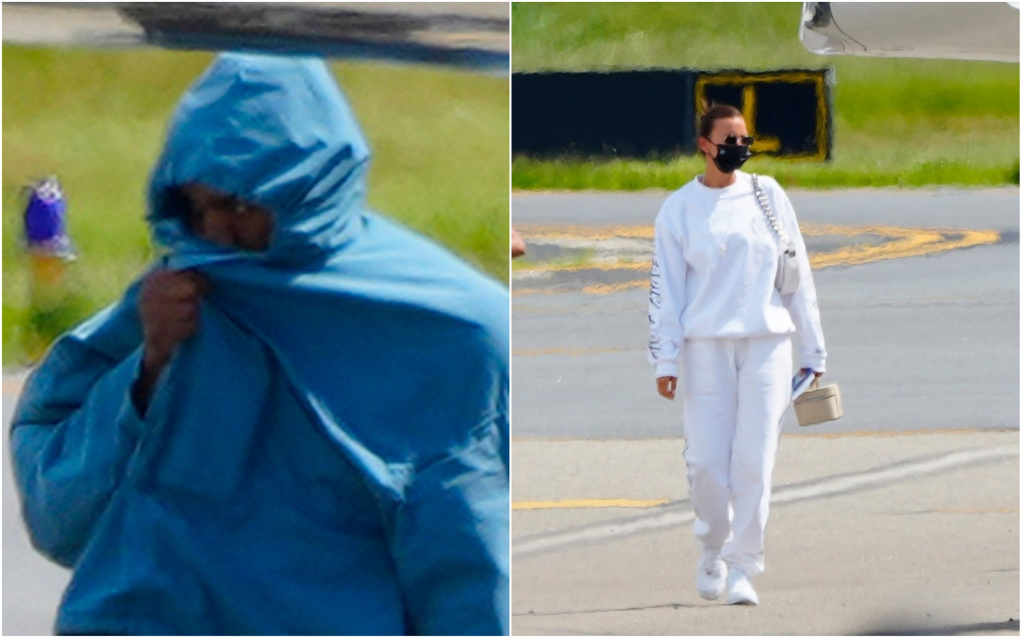 Kanye West et Irina Shayk de retour de leur escapade en France.