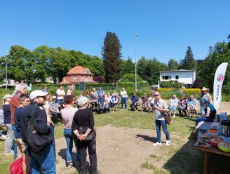Circulaire tuinschuur aan volkstuin Salvenbos