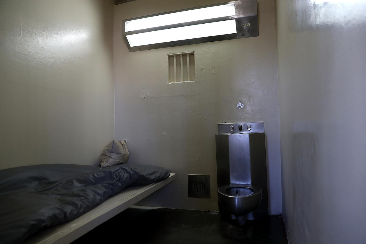 Een cel in de San Quentin State Prison. Beeld getty