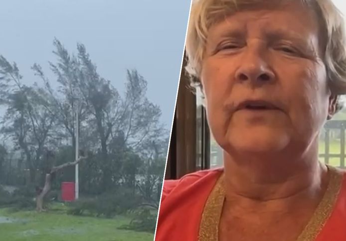 Griet Vanhoren uit Deinze getuigt bij VTM NIEUWS over de tyfoon Khanun