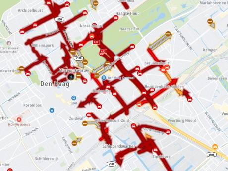 Grote verkeersdrukte in Haagse binnenstad vanwege concert Muse op Malieveld