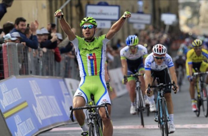 Sagan wint met lengtes de tweede rit in Tirreno-Adriatico 2014.