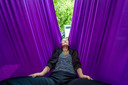 Aerial yoga op de camping Delftse Hout.