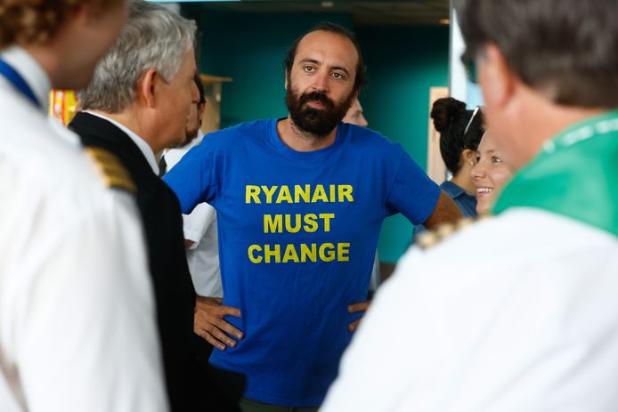 Archiefbeeld van de pilotenstaking van Ryanair afgelopen zomer op de luchthaven van Charleroi.