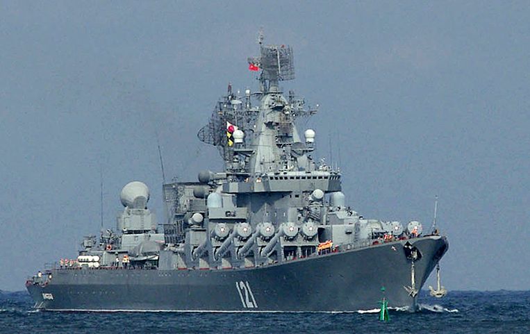 Het verlies van de raketkruiser Moskva is de zoveelste tegenslag voor het Russische leger sinds het begin van de invasie van Oekraïne. Beeld AFP