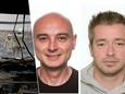 Foto links: een archiefbeeld van de brand waarbij Chris Medo (42) en Benni Smulders (37) het leven lieten.