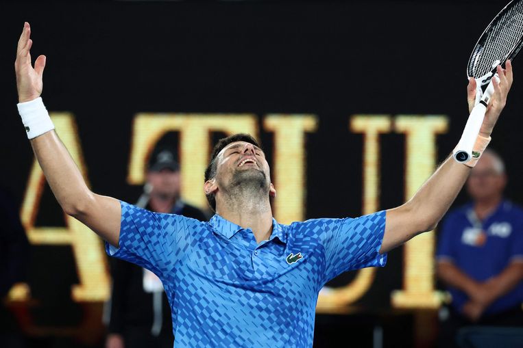 Novak Djokovic heeft voor de tiende keer de Australian Open gewonnen. Beeld AFP