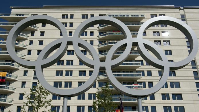 Vue des appartemens dans le village olympique à Londres