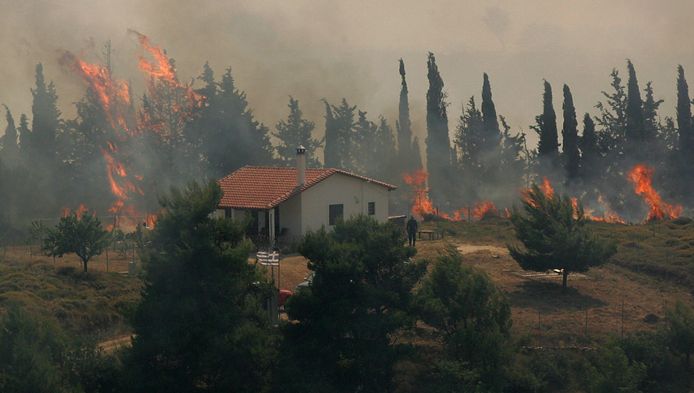 Grieks eiland Samos evacueert toeristen vanwege bosbranden ...