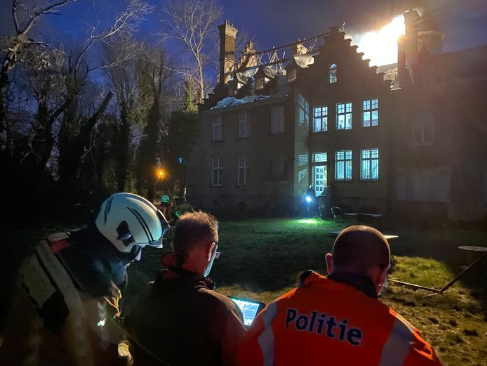 Brand kasteel Veurnestraat De Panne