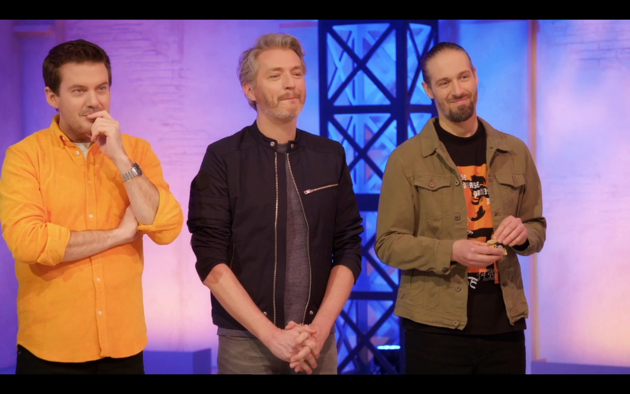 Ruben Nicolai, Kurt Rogiers en brickmaster Bas Brederode. Beeld  