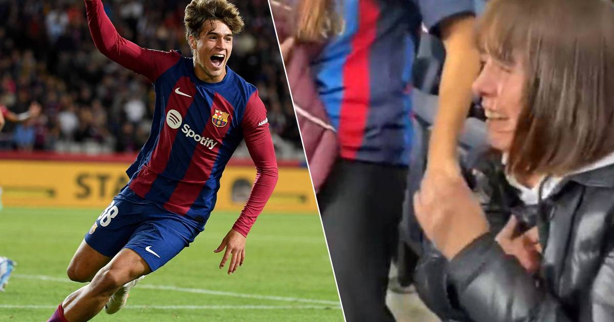 Aspetto.  La madre e la sorella piangono: il nuovo giocatore del Barcellona, ​​Goyo (17 anni), segna il gol della vittoria appena 23 secondi dopo l’ingresso |  Prima Divisione