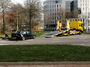 Botsing op de John F. Kennedylaan in Eindhoven, vlakbij de TU/e.