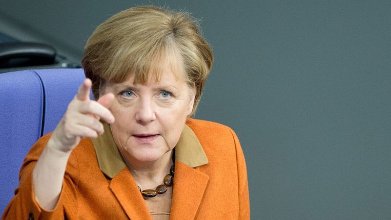 Bondskanselier Angela Merkel: We respecteren het resultaat van dit referendum, maar het is ook zo dat dit aanzienlijke problemen met zich meebrengt Beeld ANP