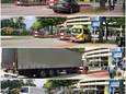 Auto's, vrachtwagens maar ook ambulances rijden over de busbaan of het fietspad.