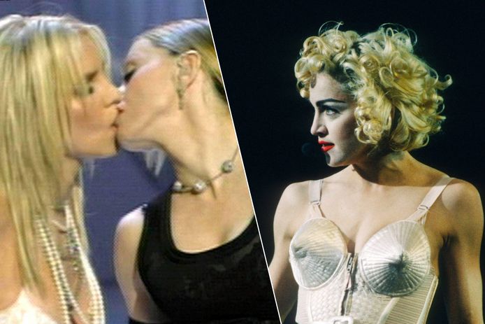 Britney Spears (links) en Madonna (rechts).