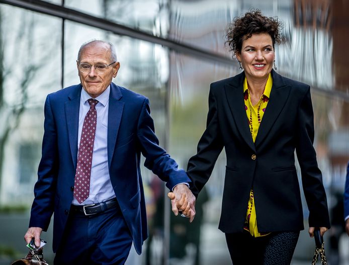 Centric-topman Gerard Sanderink samen met zijn partner Rian van Rijbroek eerder dit jaar bij het Gerechtshof.