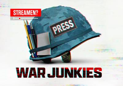 RECENSIE. ‘War Junkies’: “Grappa, seks en af en toe een feestje. Ook dat kan (en mag) oorlogsjournalistiek zijn”