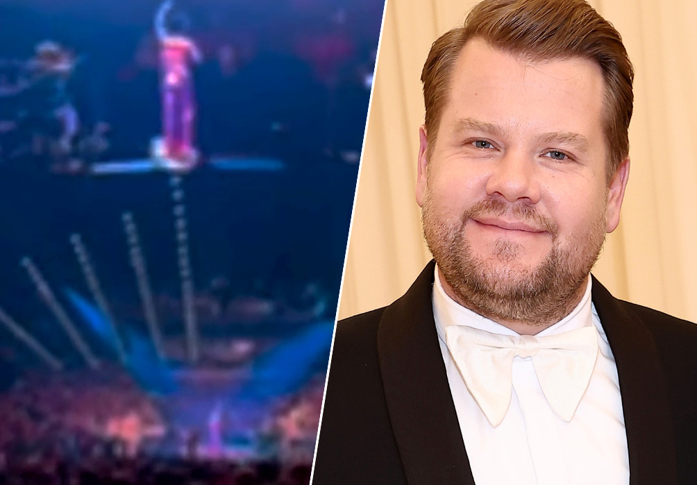 Harry Styles en vol stadion verrassen jarige James Corden met ‘Happy