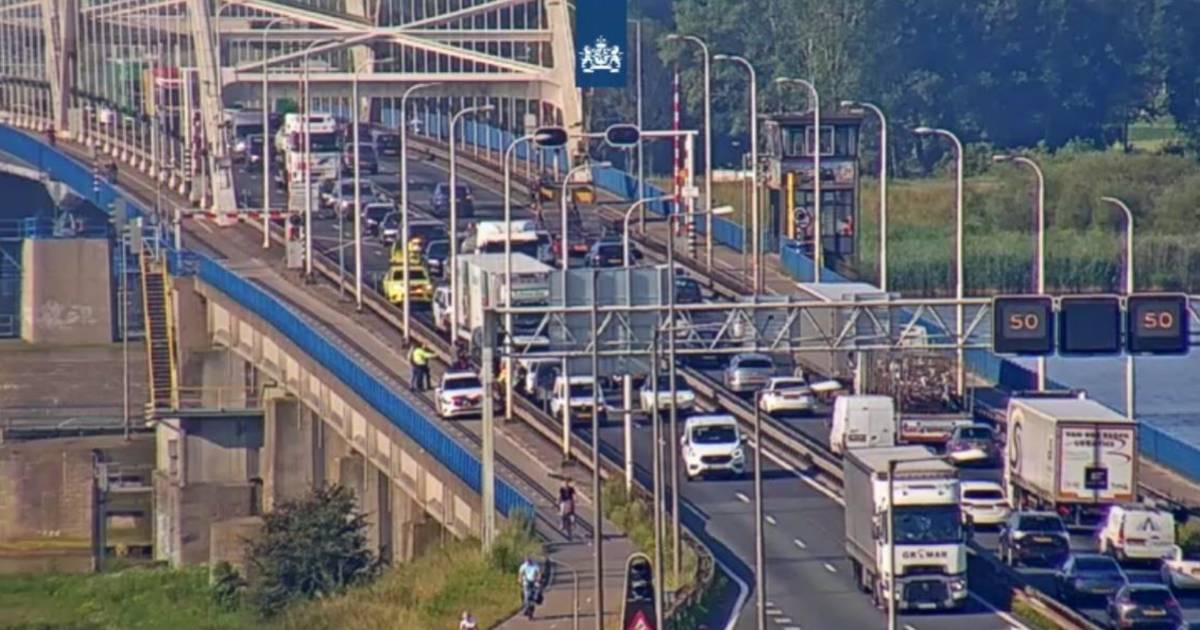 Grote file op de A27 bij Hank door ongeval: vertraging meer dan een uur.