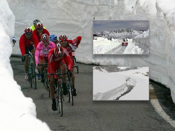 Dik pak sneeuw bedreigt zware bergritten in de Giro