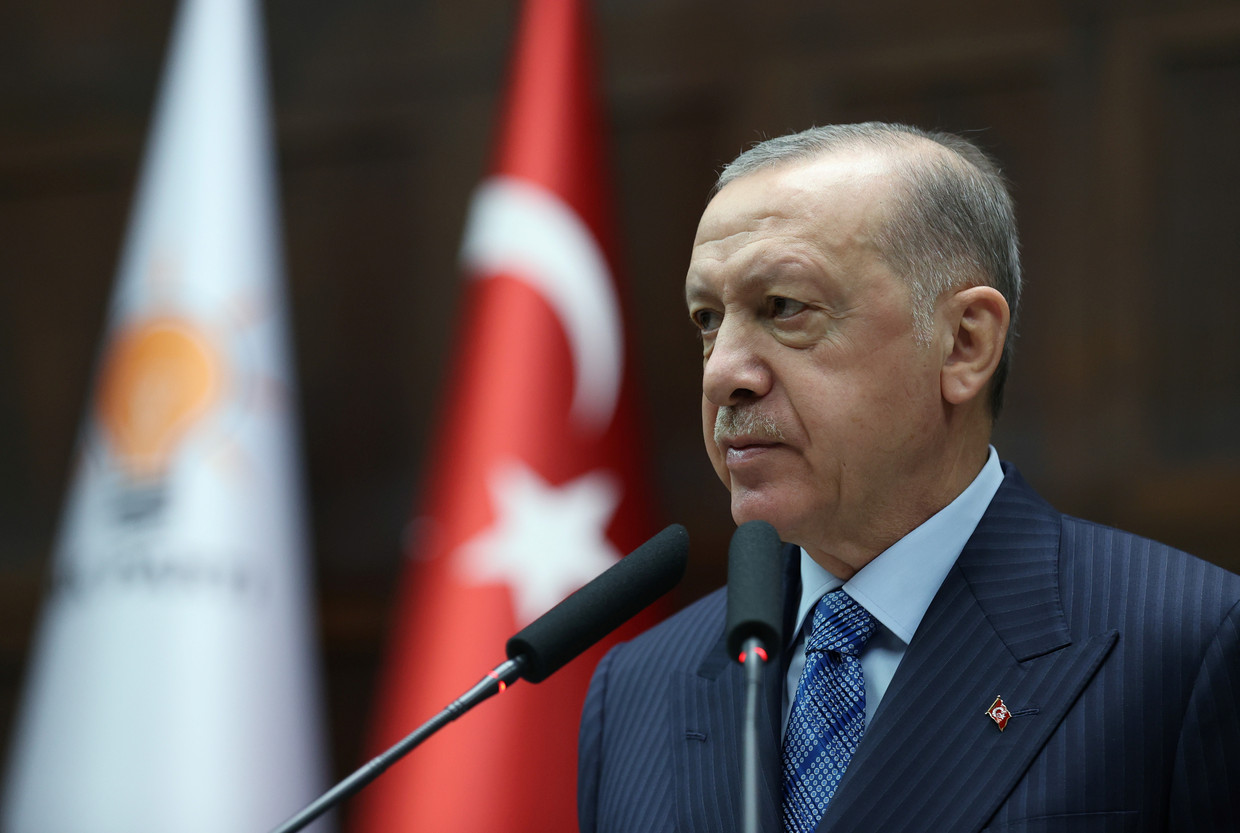 De Turkse president Recep Tayyip Erdogan. Beeld via REUTERS