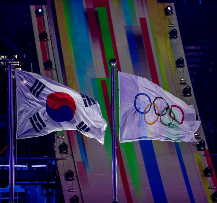 Archieffoto van de openingsceremonie van de Olympische Spelen in de Zuid-Koreaanse stad Peyongchang.