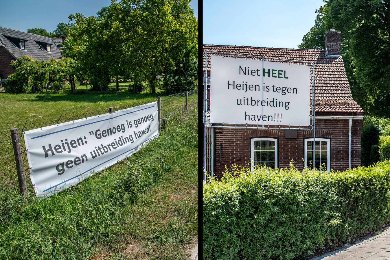Hoe denken inwoners van Heijen over uitbreiding van de haven? Sommigen zijn tegen. Anderen niet.