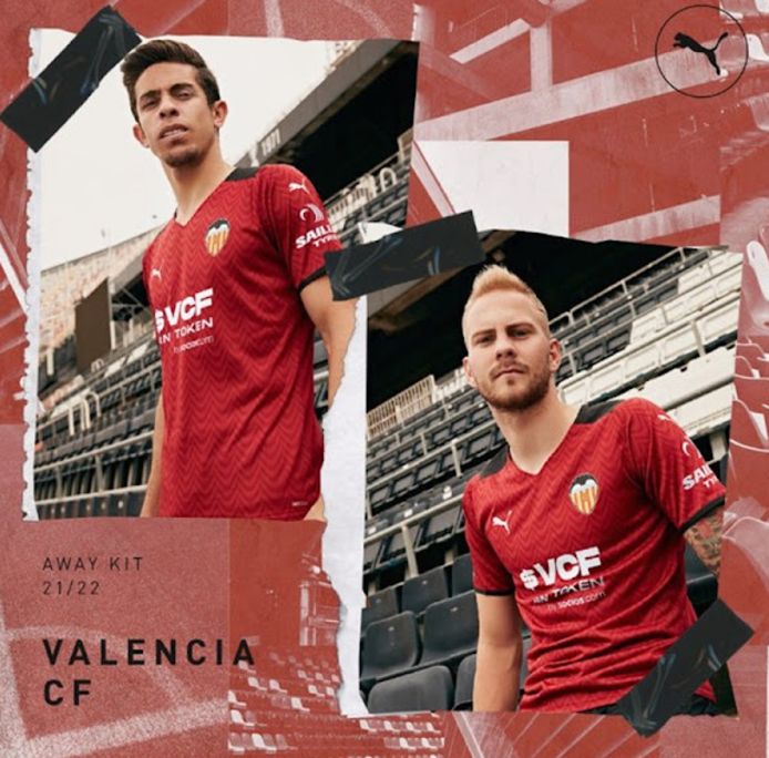 Het nieuwe uitshirt van Valencia.