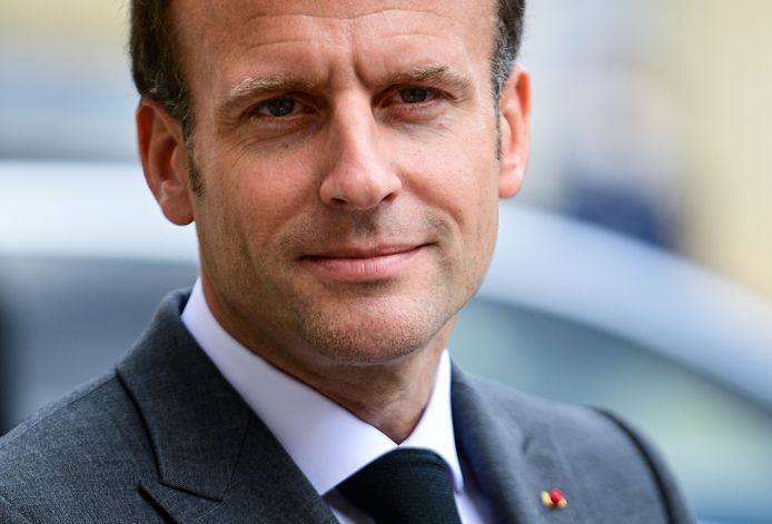 De Franse president Emmanuel Macron (mei 2021).