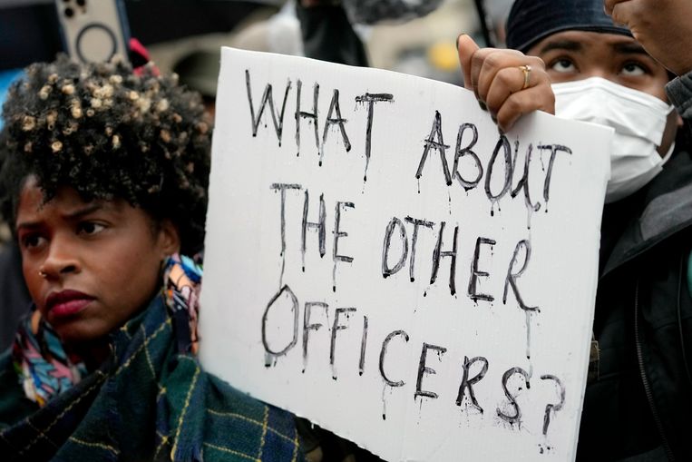 Protesten in Memphis na de fatale arrestatie van Nichols. Beeld AP