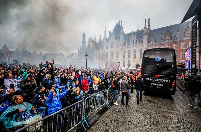 officiele viering Club Brugge kampioen op de Markt te Brugge