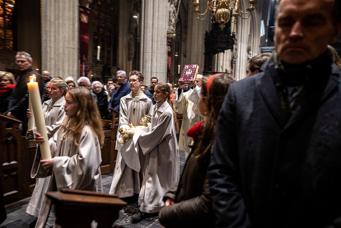 De mis op kerstavond in de St. Jan Kathedraal in Den Bosch.