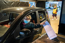 Mobiel stemmen voor de gemeenteraadsverkiezingen in Vught bij Motel Vught in een mobiele tent.