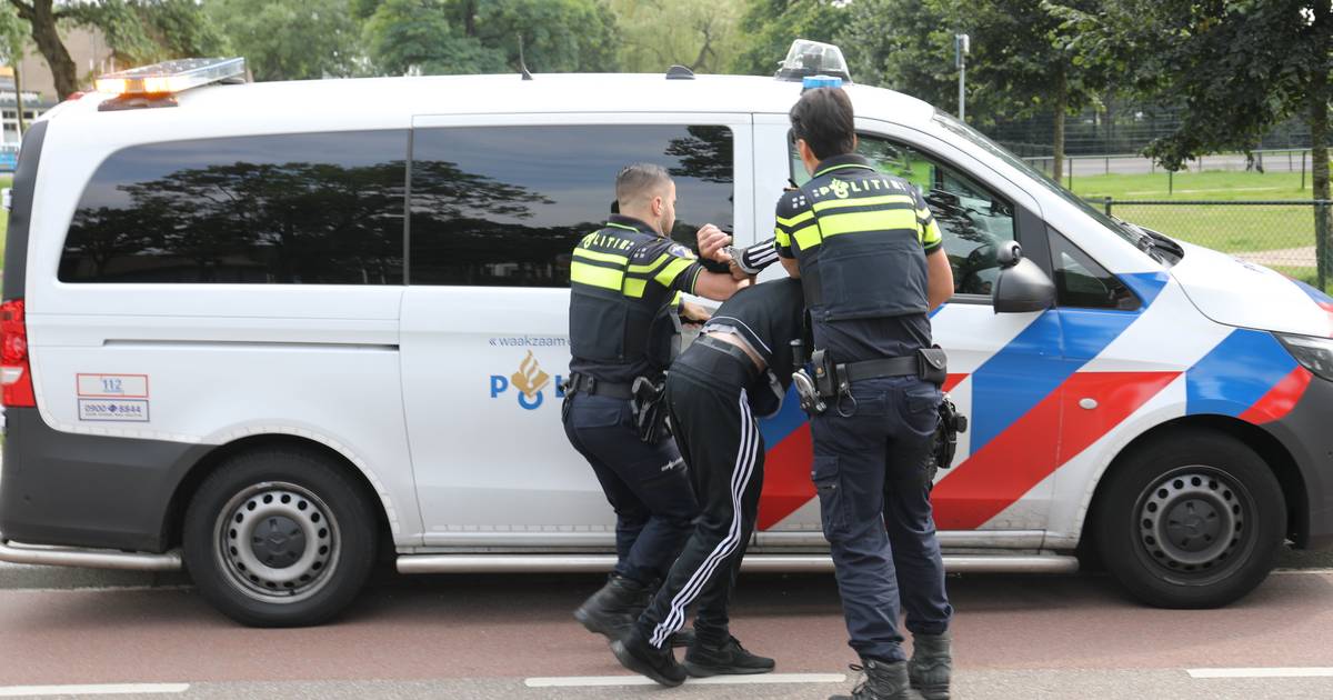 Agenten bewerken lastige omstander met wapenstok na ongeval in Apeldoorn.