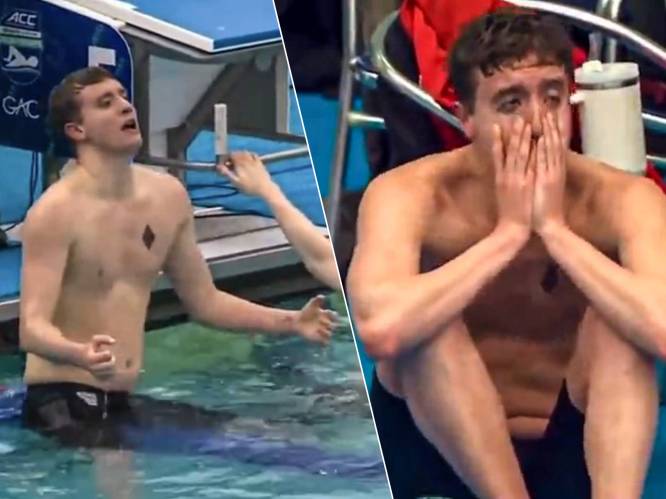 Van opperste geluk naar pure tristesse: jonge zwemmer speelt zege na race kwijt door “domste regel ooit”