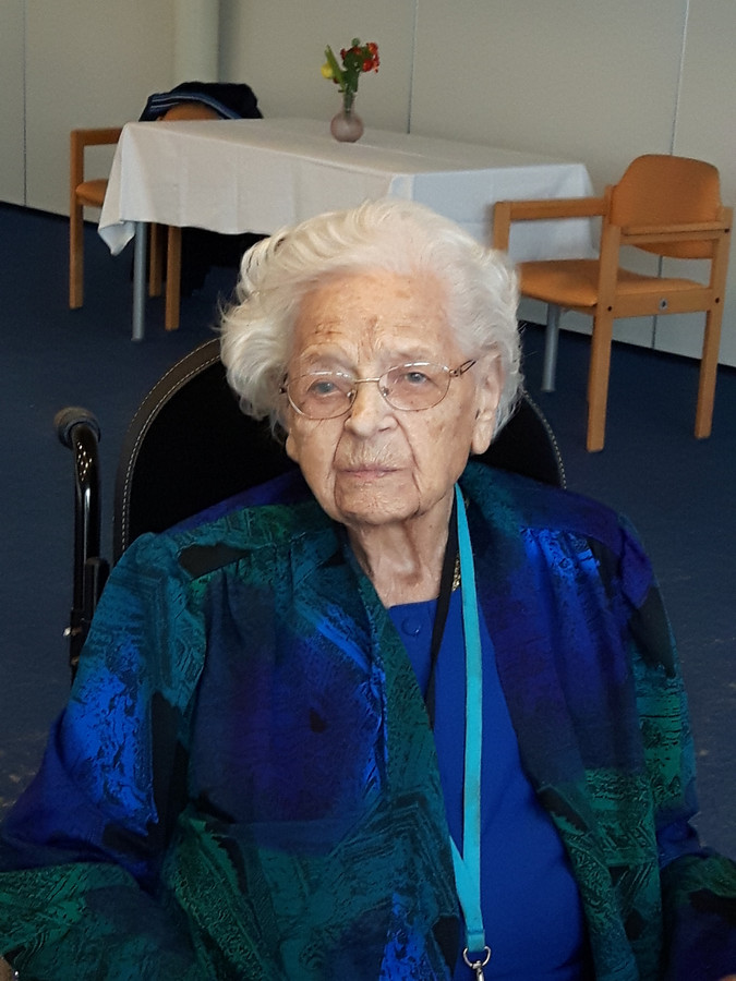 Cornelia Boonstra op haar 110-de verjaardag op 6 september.