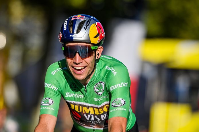 Wout van Aert won tijdens de afgelopen Ronde van Frankrijk het groen.