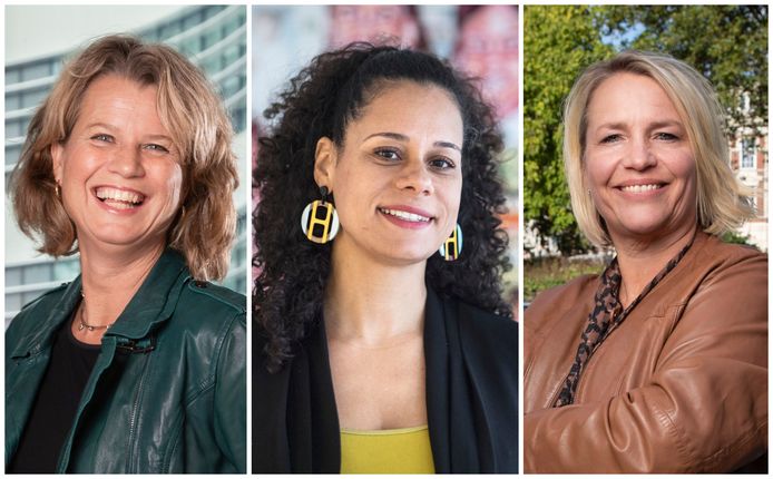 V.l.n.r.: Petra de Ruiter (Transavia), Abigail Norville (Ministerie van Volksgezondheid, Welzijn en Sport) en Carola Hoekstra (Stromma)