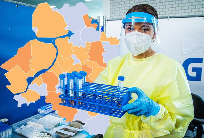 De coronakaart van Oost-Nederland op zaterdag 31 juli.