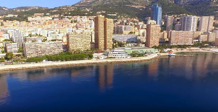Uitzicht van de skyline van Monaco zoals die nu is.